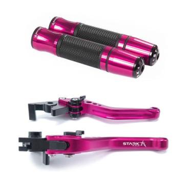 Imagem de Manete Manopla Esportivo Suzuki Gsxr Gsx-r Srad 750 - NoBrand, Pink