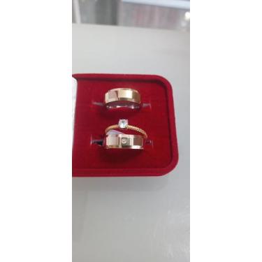 Imagem de Aliança de moeda + solitário. - Moeda antiga