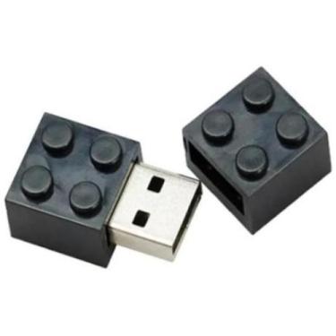 Imagem de Pen Drive Formato Peça Lego Blocos Preto 8 Gb - Coleção Tea E Amor
