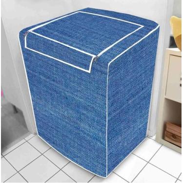 Imagem de Capa De Máquina De Lavar - Jeans Com Abertura Superior - M - Vida Prat