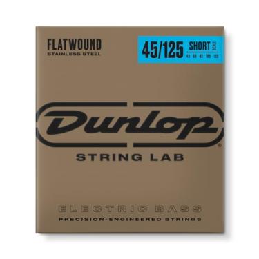 Imagem de Jim Dunlop Cordas de baixo flatwound de escala curta 45/125 média conjunto de 5 cordas para baixo (DBFS45125S)