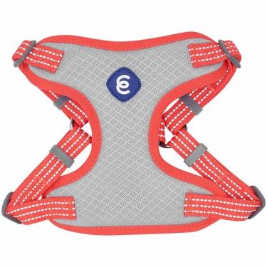 Imagem de Blueberry Pet Essentials Back to Basics Colete refletivo para cães, vermelho fogo, grande, peitoral ajustável para cães