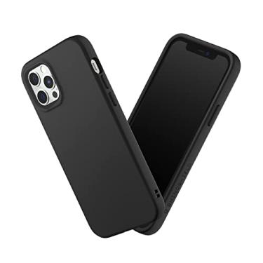 Imagem de RhinoShield Capa compatível com [iPhone 12/12 Pro] | SolidSuit - Capa protetora de design fino absorvente de choque com acabamento fosco premium 3,5 m/proteção contra quedas de 3,4 m - Preto clássico