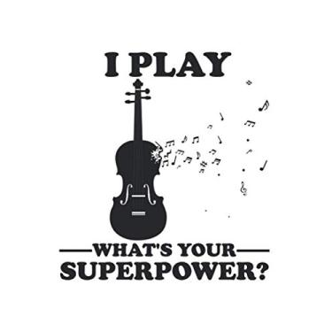 Imagem de I play Geige Violine Violoncello whats your Superpower?: DIN A5 Doted Gepunktet 120 Seiten / 60 Blätter Notizbuch Notizheft Notiz-Block Geige & Violine Motive und Geschenke