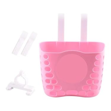Imagem de Cesta de bicicleta infantil, cesta de bicicleta infantil com alças ajustáveis, cesta frontal de bicicleta para meninos, meninas e crianças, cesta de guidão de bicicleta de carga forte para ciclismo ao