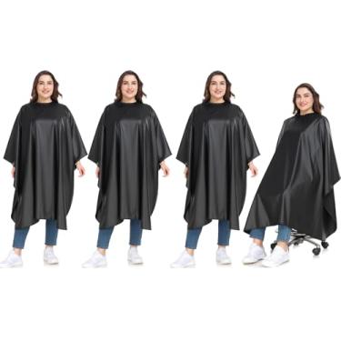 Imagem de PERFEHAIR Pacote de 4 Capas Químicas para Cabeleireiros - Capas de Salão À Prova de Água E Produtos Químicos com Fechos para Coloração, Corte, Modelagem E Lavagem de Cabelo