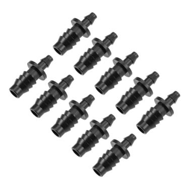 Imagem de uxcell Conector de tubo de gotejamento de farpa 4 mm e 8 mm de diâmetro interno para mangueira reta para sistema de irrigação agrícola de jardim, plástico 40 peças