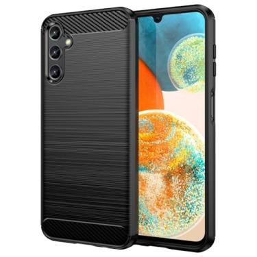 Imagem de Vavies Capa para Galaxy A14 4G, para Samsung A14 5G/para Galaxy M44 5G, capa de fibra de carbono, capa fina e macia de TPU (poliuretano termoplástico) com absorção de choque, proteção à prova de
