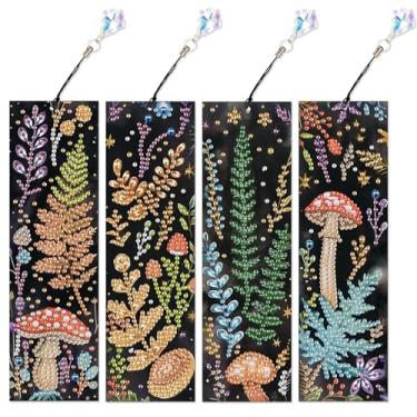 Imagem de DCIDBEI 4 peças de kits de arte de diamante marcadores de página com borlas kit de pintura por números para adultos marcadores de leitura presentes para mulheres leitoras marcador de livro para