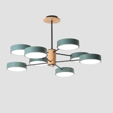 Imagem de USPPEGUP Lustre de 6 luzes de meados do século, luz pendente moderna Sputnik luz de ilha de cozinha E26 lâmpada suspensa de metal casa de fazenda para sala de jantar quarto