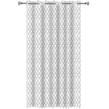 Imagem de Cortina de Box Banheiro com Ilhós Pastilha Translucida Antimofo Impermeável Grossa