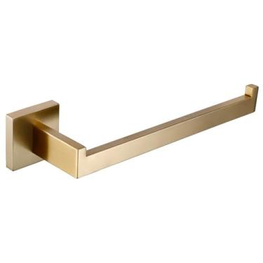 Imagem de Conjunto de ferragens para banheiro de ouro escovado Suporte de rolo de papel higiênico de parede Toalheiro Cabide para roupão Kit de acessórios de aço inoxidável, Anel de toalha BG