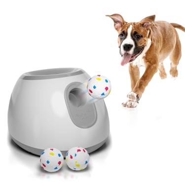 Imagem de ABC PACK & SUPPLY Lançador automático de bolas para cães. Lançador automático de bolas para cães e filhotes. Máquina de busca automática para cães. Máquina de buscar cães interna/externa com 3 bolas