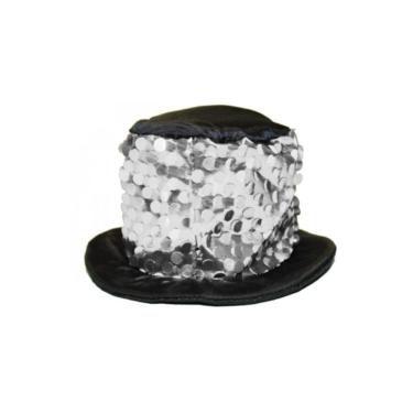 Imagem de Mini Cartola Paete Prata Festa De Carnaval