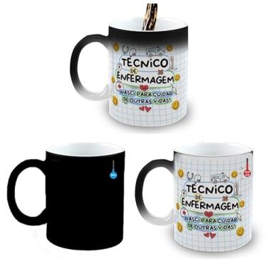 Imagem de Caneca Mágica Porcelana Presente Colorida Técnico Enfermagem