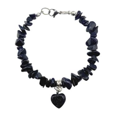 Imagem de Pulseira Feminina De Pedra Da Lua Pingente Coração