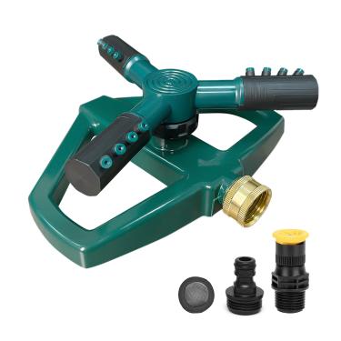 Imagem de MOSIKEN Aspersor para quintal, irrigador giratório de jardim para cobertura de grande área, irrigadores ajustáveis de gramado e quintal