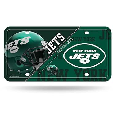 Imagem de Rico Industries Placa de licença NFL New York Jets de metal