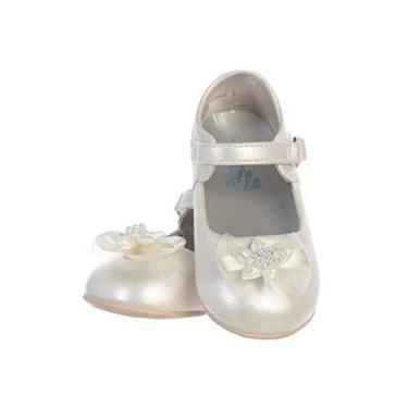 Imagem de Tênis infantil feminino Swea Pea & Lilli Lito Joyce ocasiões especiais/batizado branco/marfim com laço, Marfim, 4 Infant
