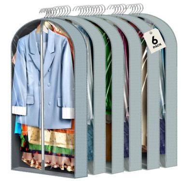 Imagem de Sacos para Roupas AURUZA (40x10x60cm) - Kit com 6 Peças para Organizaç