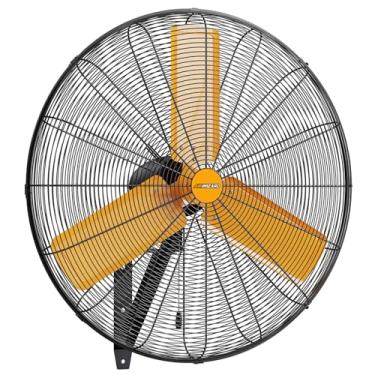 Imagem de AIRWIZARD Ventilador De Parede Oscilante De Alta Velocidade De 24 Polegadas, Ventilador De Parede De Metal Resistente Industrial De 7600 Cfm, 3 Velocidades, Altura E Inclinação Ajustáveis, Ventilado