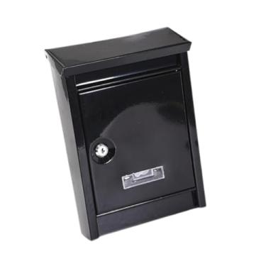 Imagem de Generic Caixa de correio pendurada na parede Caixa de correio ao ar livre Caixa comercial de sugestão de sugestão do vento para o escritório da porta da, Preto