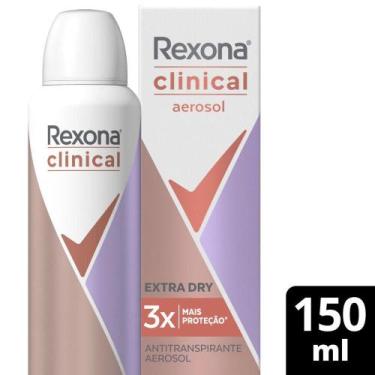 Imagem de Desodorante Rexona Clinical Antitranspirante Aerossol Extra Dry 150ml