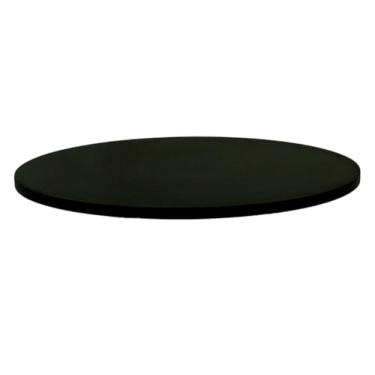 Imagem de Tampo Redondo Madeira MDF Pequeno Mesa Lateral Mesa Centro (Preto, 52cm)
