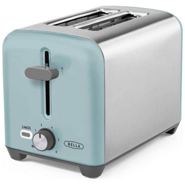 Imagem de Torradeira Elétrica 2 Fatias com 6 Níveis de Tostagem e Bandeja de Migalhas Removível, 110V 750W, BELLA, Azul