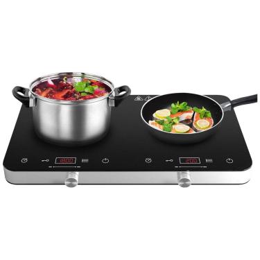 Imagem de Cooktop COOKTRON de Indução Duplo Portátil com Controle Digital e 10 Temperaturas 110V 1800W