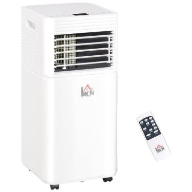 Imagem de Ar Condicionado Portátil 10.000 BTU com Desumidificador, Ventilação e controle Remoto, HOMCOM, Branco
