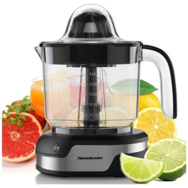 Imagem de Espremedor Elétrico 1.2L para e Limão em Aço Inoxidável, 40W, 110v, HOMELEADER K37 014, Preto
