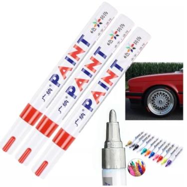 Imagem de Caneta Pintar Permanente Paint Marker Kit C/12 Pneu Óculos (Prata)