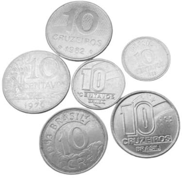 Imagem de Set de 5 Moedas com Valor Nominal de 10