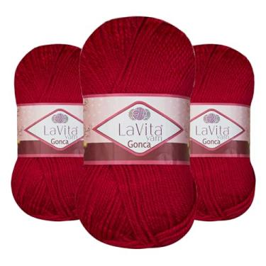 Imagem de Fio Lavita Gonca Snuggle para crochê e tricô, 984 metros – Pacote com 3 | Macio, fofo para projetos de bebê, brinquedos e cobertores | 100 g de fio grosso para crochê e conforto acolchoado