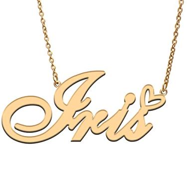 Imagem de RONKAH Colar de nome personalizado personalizado com coração colar de nome personalizado para mulheres colar de moda pessoal melhor presente para menina, mãe, filha, amizade, Natal, aniversário,