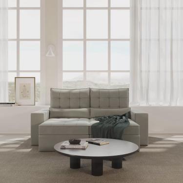 Imagem de Sofá Retrátil e Reclinável 3 Lugares 200cm Embaúba Extra Cabecasa Madeiramadeira