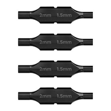 Imagem de Galvanox Pontas de substituição de chave de fenda dupla face hexagonais de 2 mm - 1,5 mm para multiferramentas Leatherman (pacote com 4)