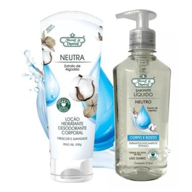 Imagem de Kit Flores Veg Sabonete + Loção Hidratante + Sabonete Líquido Neutro