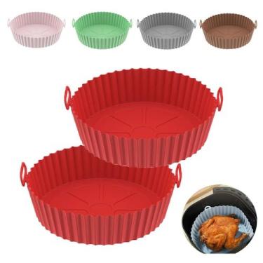 Imagem de Cesto Forma de Silicone AirFryer 20cm Protetor Antiaderente Cesta Frit