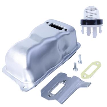 Imagem de Atunee Kit de placa de resfriamento de vedação de silenciador de escape 4238 140 0611 para Stihl TS410 TS420 TS 410 420 substituição de serra de corte 4238 149 0600 4238 141 3200