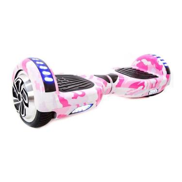 Imagem de Hoverboard Skate Elétrico Rosa Camuflado Original 6.5 Led Bluetooth Brinovar