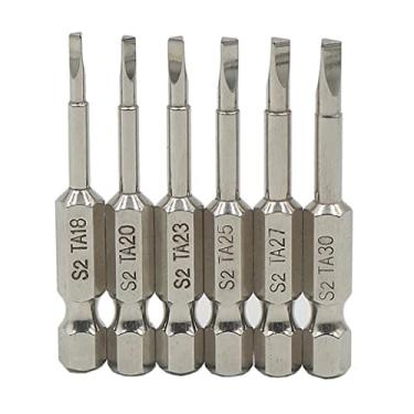 Imagem de Conjunto de pontas de chave de fenda triangulares cabeça de parafuso triangular de aço 1/4 haste sextavada conjunto de brocas especiais, pontas de chave de fenda triangulares