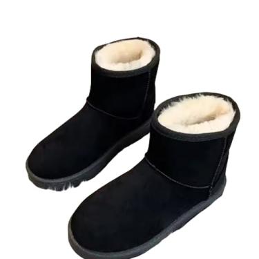 Imagem de Pantufa Bota Feminina Adulto Esquimo Solado Antoderrapante Cor Preta Toda Forrada em Lã Para Frio Inverno