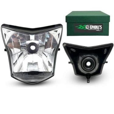 Imagem de Bloco Optico Farol Bros 150/160 - Conector H4 - Embus