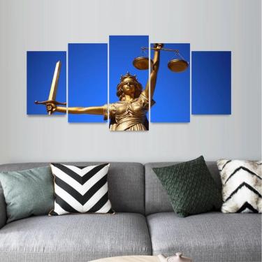 Imagem de Quadro Justice Mosaico 5 Peças Direito Advocacia Escritórios