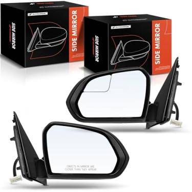 Imagem de A-Premium Par (2) espelhos retrovisores elétricos do lado do motorista e do passageiro - compatível com Hyundai - 2015-2018 - Sonata - Espelho retrovisor externo dobrável manual aquecido preto com