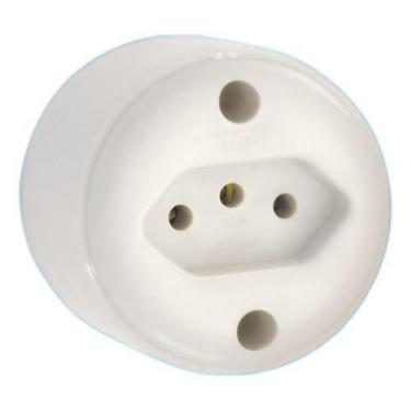 Imagem de Tomada Sobrepor Fame Redonda 20A 3 Pinos Cinza