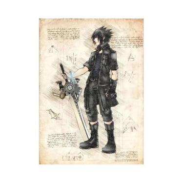 Imagem de Final Fantasy Anime Poster Canvas Wall Art Vintage Videogames Figura E