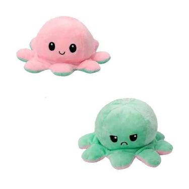 Imagem de Polvo De Pelucia Carinha Humor Polvo Tiktok Reversível Cor:colorido;tamanho:único;gênero:unissex